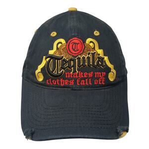 Tequila Makes My Clothes Fall Off Strapback Hat Blue One Size Capsmith